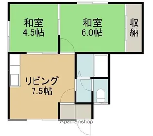 コーポマツNO.1【1階】の間取り